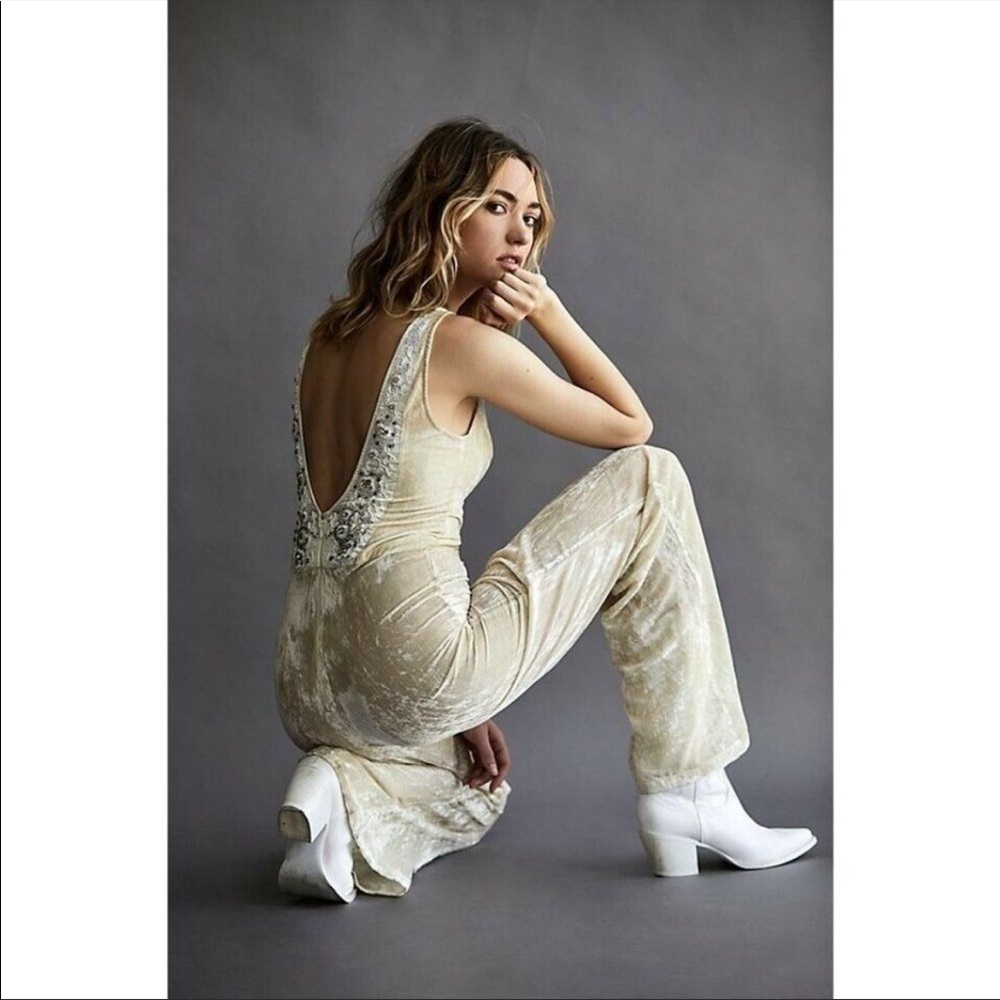 Free People + Brenda Knight Jewel Evening Jumpsuit